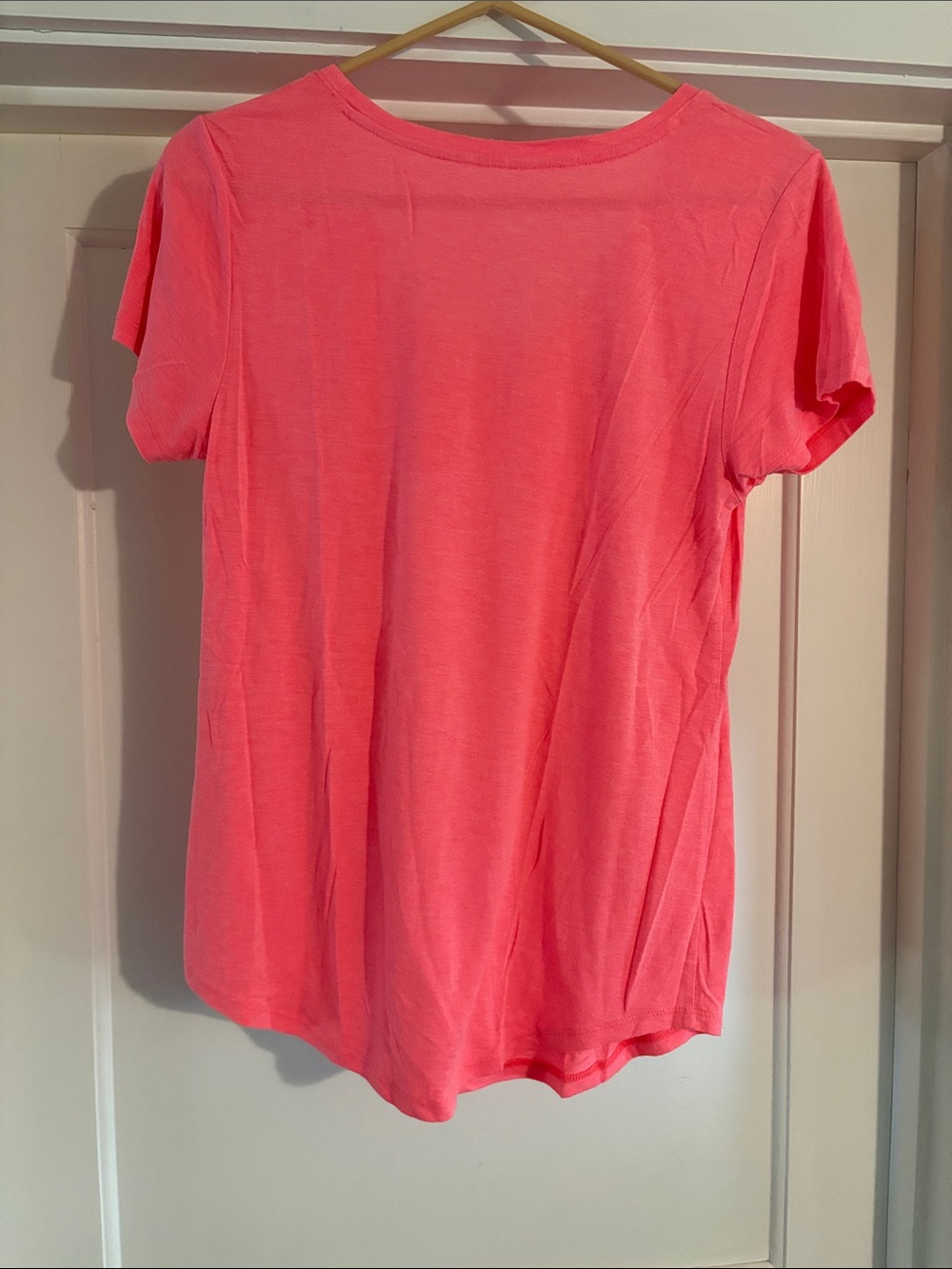 a.n.a Scoop Neck Short Sleeve Tee - Coral - Picture 3 of 5